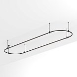 Основание ART-APRIORI-OVAL-ROD-400-4000x1000 (BK) (Arlight, IP20 Металл, 3 года)