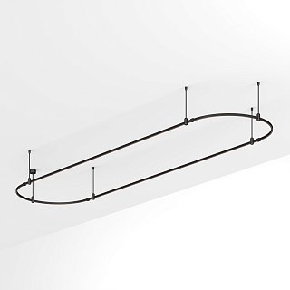 Основание ART-APRIORI-OVAL-ROD-400-4000x1000 (BK) (Arlight, IP20 Металл, 3 года)