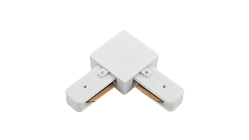 L коннектор для однофазных трековыx систем, Белый,KXZ-WH-L
