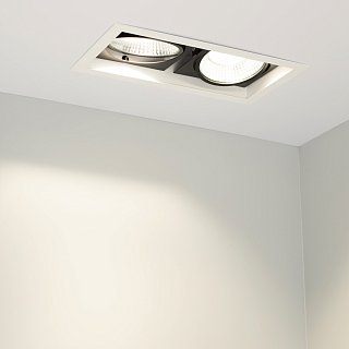 Светильник CL-KARDAN-S283x152-2x25W White6000 (WH-BK, 30 deg) (Arlight, IP20 Металл, 3 года)