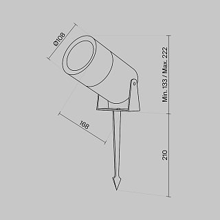 Ландшафтный светильник Bern 3000K 15Вт IP 65