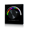 Радио панель W-RGB (B) встраиваемая в стену с валкодером на 1 зону  для RGB ленты, черная, W-RGB-B