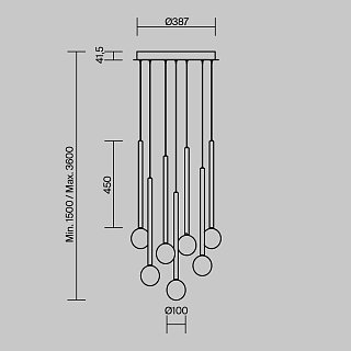Подвесной светильник Bubble dream 3000К 23Вт