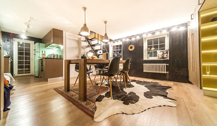 Светодиодное освещение столовой-кухни