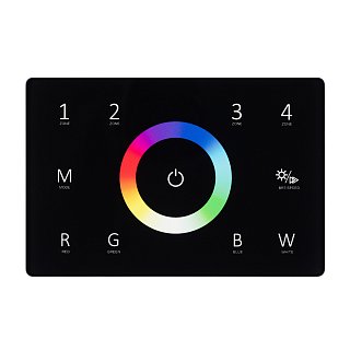 Панель Sens SMART-P85-RGBW Black (230V, 4 зоны, 2.4G) (Arlight, IP20 Пластик, 5 лет)