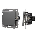 Механизм выключателя одноклавишный самовозвратный SWT-MKR1-PL-GR-V (250V, 10A) (Arlight, -)
