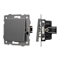 Механизм выключателя одноклавишный самовозвратный SWT-MKR1-PL-GR-V (250V, 10A) (Arlight, -)