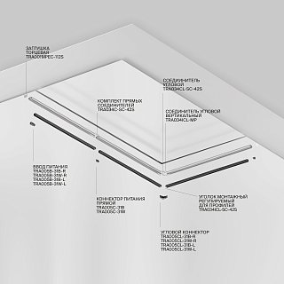 Профиль для монтажа Trinity в натяжной ПВХ потолок, 2м
