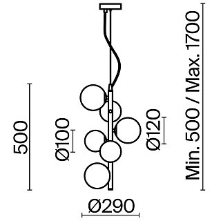 Подвесной светильник Dallas G9х6