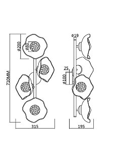 Настенный светильник (бра) Miracle G9х4