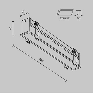 Встраиваемый светильник Basis 3000K-6000K 20Вт 112°