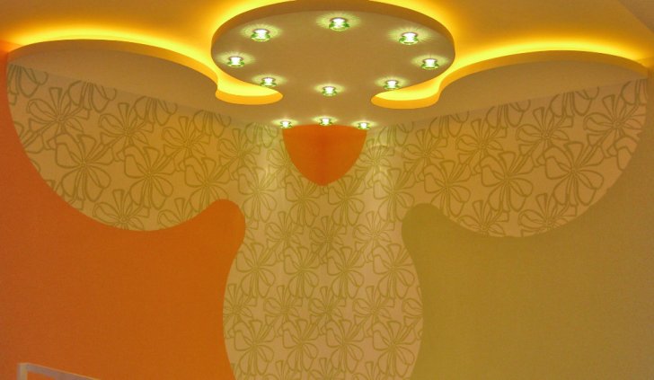 Детская со светодиодной подсветкой и точечными светильниками