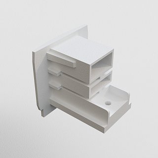 Заглушка торцевая Trinity белый, 1шт