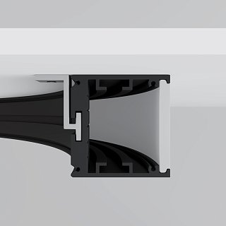 Радиусный профиль 35x35 Ø1500мм внешний 1/4 круга черный