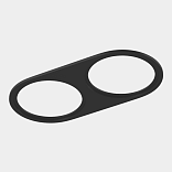 Рамка двойная для серии COMBO 4, круглая, черная, COMBO-4R2-BL