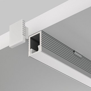 Алюминиевый профиль накладной 8×9 (Серебро, 2 м), ALM-0809-S-2M