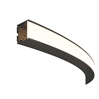 Радиусный профиль 35x35 Ø1500мм внешний 1/4 круга черный