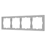 Рамка пластиковая FRM-NOBE-SFPL-4-IS (Arlight, Никель)