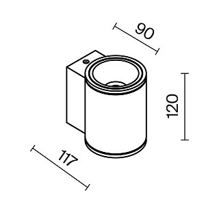 Настенный светильник (бра) Shim 3000К 5Вт IP 65