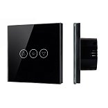 Светорегулятор сенсорный с Zigbee управлением SWT-OMALI-SD3-ZB-BK (250V, 500W) (Arlight, Стекло)