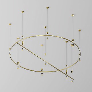 Шинопровод круглый из полукругов 1500мм Flarity латунь