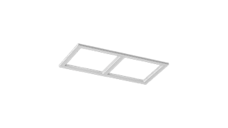 Рамка двойная для серии COMBO 3, квадратная, белая, COMBO-3S2-WH