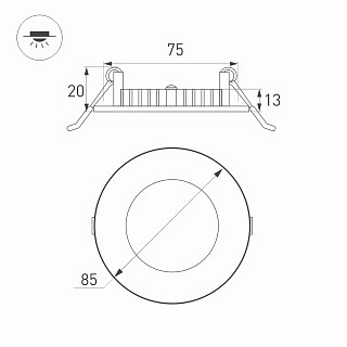 Светильник DL-85M-4W Day White (Arlight, IP40 Металл, 3 года)