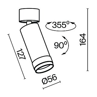 Потолочный светильник Focus Zoom 3000K 1x12W 15°-50°