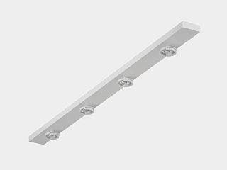 Крепление сменное М14 для светильников MINI VILLY, поворотное накладное четверное, цвет Белый, MINI-VL-M14-WH