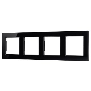 Рамка стеклянная FRM-GLARE-GS-4-BK (Arlight, -)