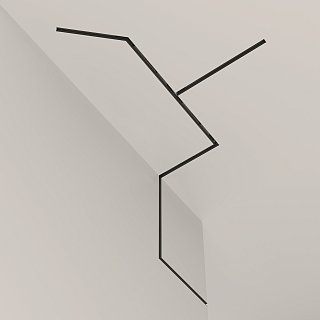 Шинопровод 1 м Exility встраиваемый под ГКЛ 12,5мм, черный