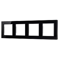 Рамка стеклянная FRM-GLARE-GS-4-BK (Arlight, -)