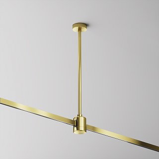 Крепление потолочное Medium 300мм с прямым коннектором питания Flarity латунь