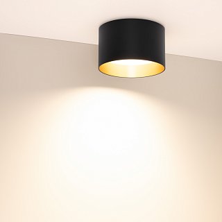 Светильник SP-BISCOTTO-R140-15W Warm3300-MIX (BK-GD, 80 deg, 230V) (Arlight, IP54 Металл, 5 лет)