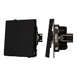 Механизм выключателя одноклавишный непроходной SWT-TENDO-MK01-SFPL-BK (230V, 10A) (Arlight, -)