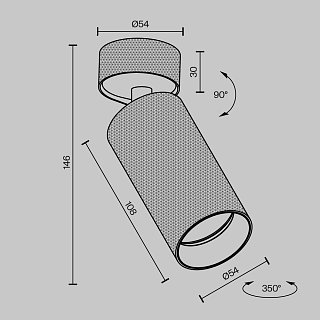 Потолочный светильник Artisan GU10 1x10Вт
