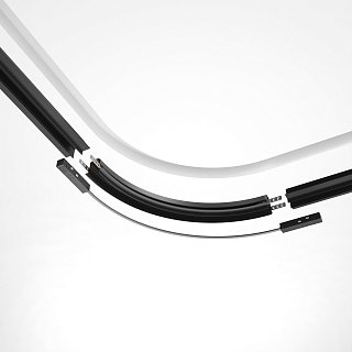 Коннектор питания угловой гибкий 50см Exility черный