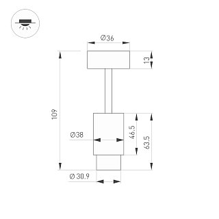 Светильник ART-NEMO-SURFACE-ZOOM-R38-5W Day4000 (BK, 10-55 deg, 24V) (Arlight, IP20 Металл, 5 лет)