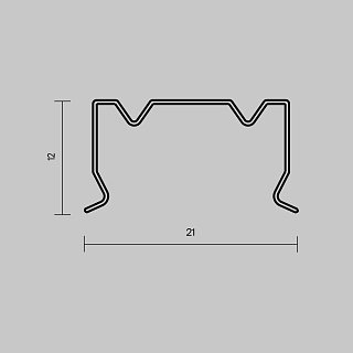 Комплект креплений (для профиля 20×20) 4 шт., ALM-2020B-MT 642078