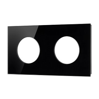 Рамка стеклянная FRM-GLARE-GC-2-BK (Arlight, -)