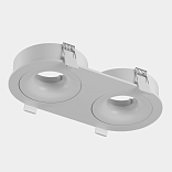 Корпус светильника встраиваемый  наклонно-поворотный, круглый, серия COMBO 2, Белый, IP20, COMBO-2R2-WH