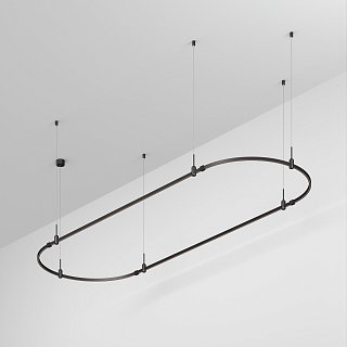 Основание ART-APRIORI-OVAL-HANG-3000x1000 (BK) (Arlight, IP20 Металл, 3 года)