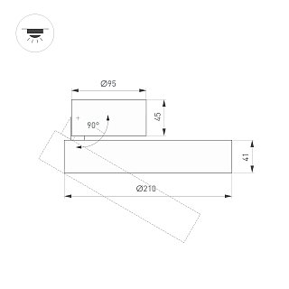 Светильник SP-RONDO-FLAP-R210-20W Warm3000 (WH, 110 deg) (Arlight, IP40 Металл, 3 года)