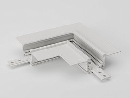 Коннектор угловой горизонтальный для встраиваемого низкопрофильного шинопровода SY-LINK, SY-LINK-CNLV-T2S-WH