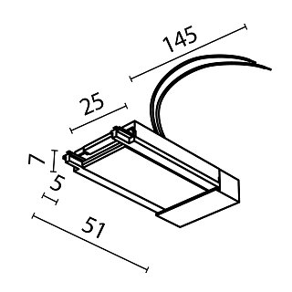 Ввод питания Radity накладной белый
