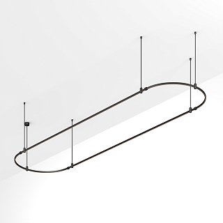 Основание ART-APRIORI-OVAL-ROD-800-4000x1000 (BK) (Arlight, IP20 Металл, 3 года)