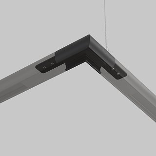 Коннектор угловой круглый Basity, черный