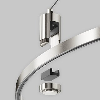 Подвесной набор с основанием под блок питания для круглого шинопровода Flarity платина