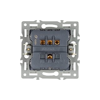 Механизм выключателя двухклавишный непроходной SWT-MK02-PL-BK (250V, 16A) (Arlight, -)