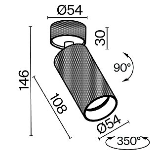 Потолочный светильник Artisan GU10 1x10Вт
